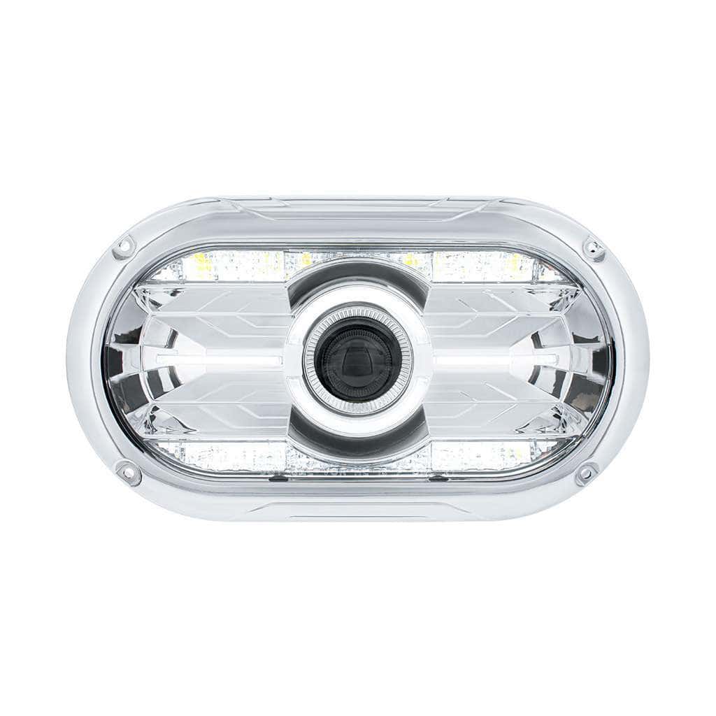 Peterbilt 359 Style 5.75" LED Projector Headlights (Chrome One-Piece)