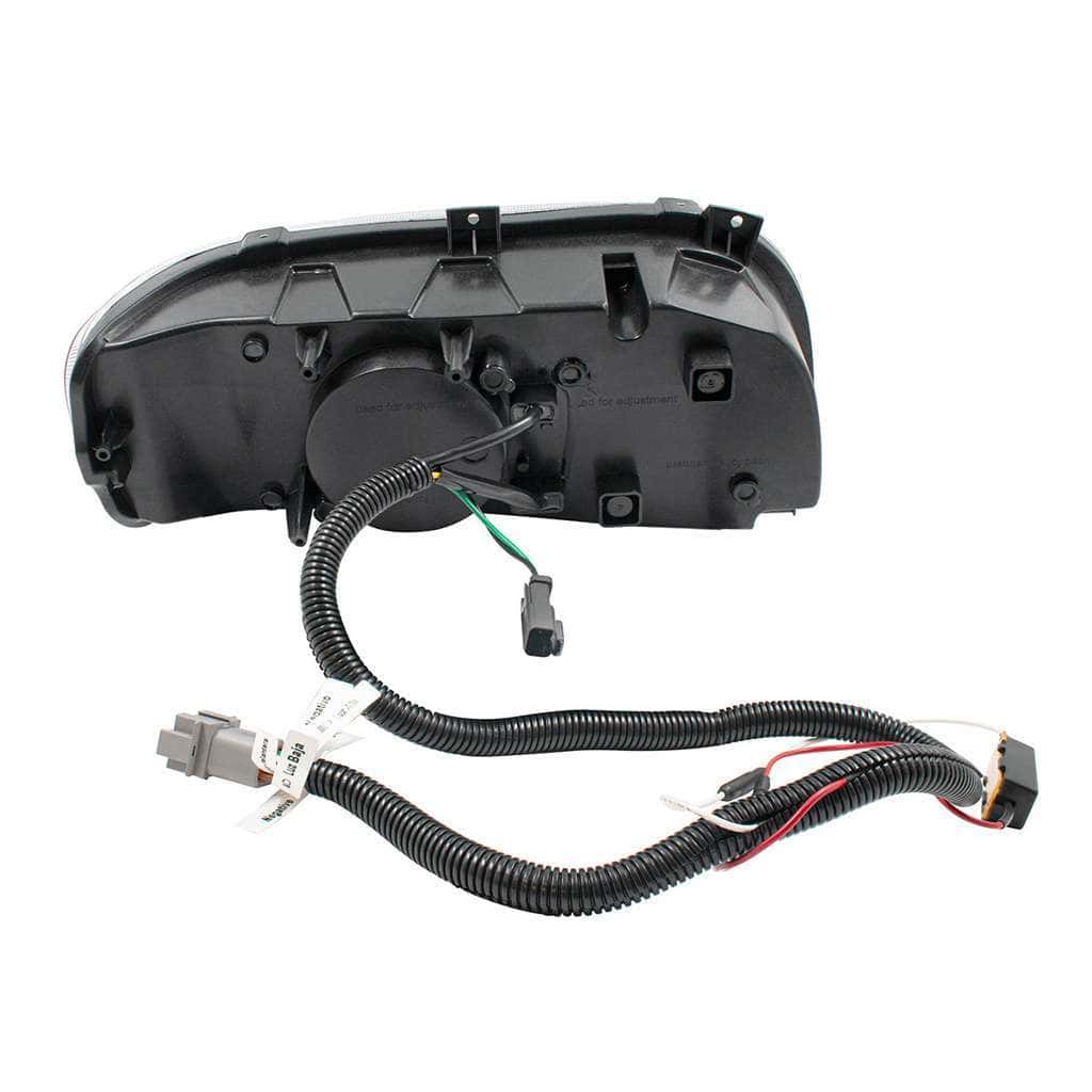Peterbilt 389 Chrome Led Headlights With Turn Signal &Amp; Position Light 4 High Power LED Headlight With 8 LED Turn & 4 LED Position Light For 2008-2024 Peterbilt 389