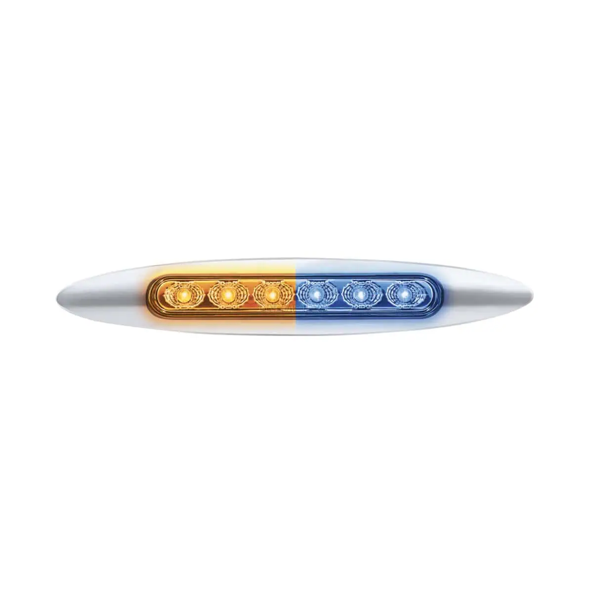 Double Fury 6 LED 6" Dual Function Marker Light With Chrome Bezel