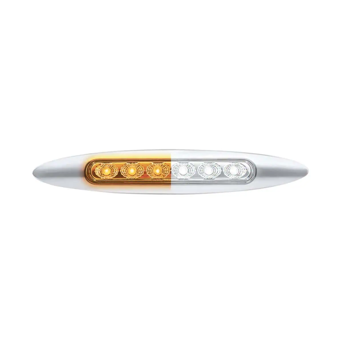 Double Fury 6 LED 6" Dual Function Marker Light With Chrome Bezel