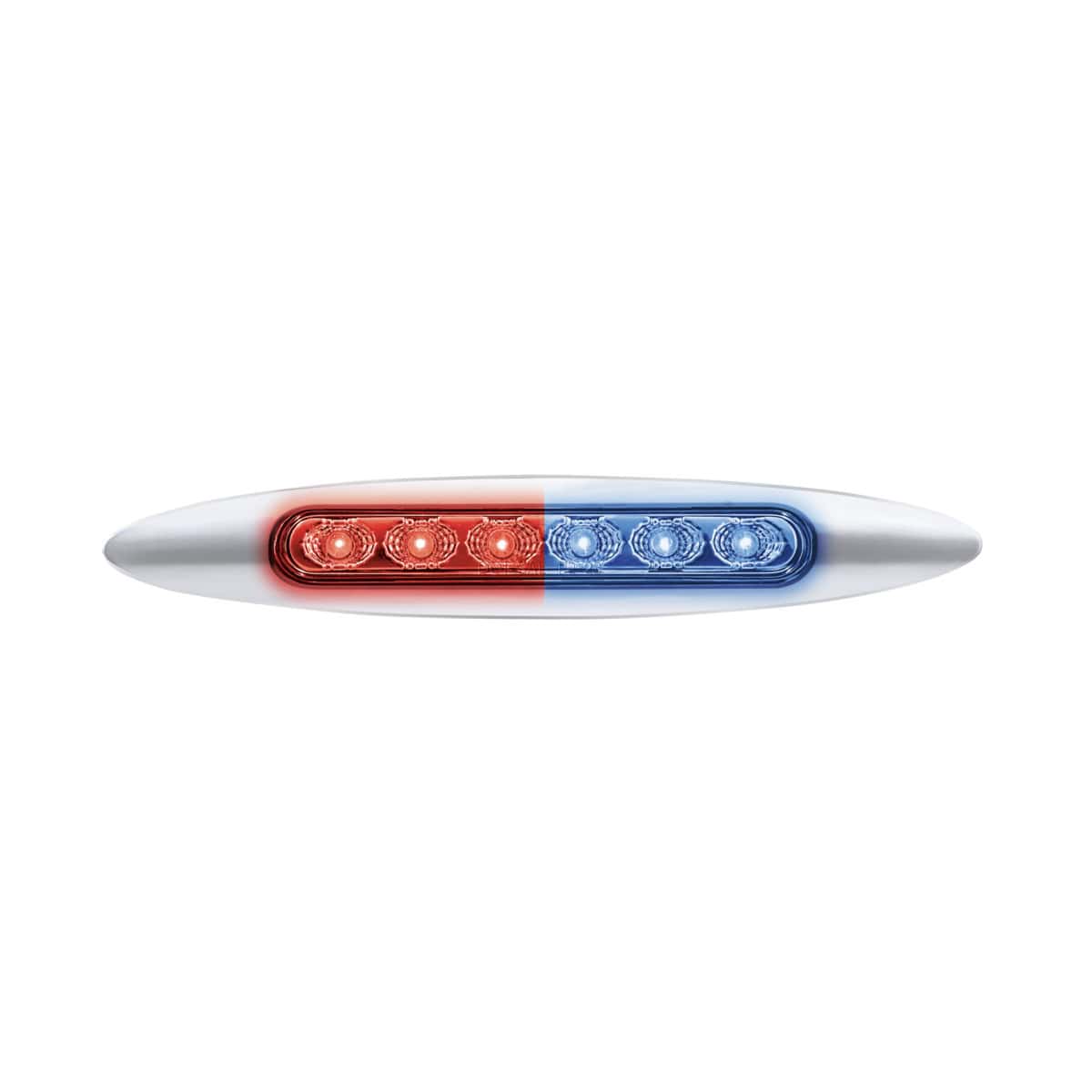 Double Fury 6 LED 6" Dual Function Marker Light With Chrome Bezel
