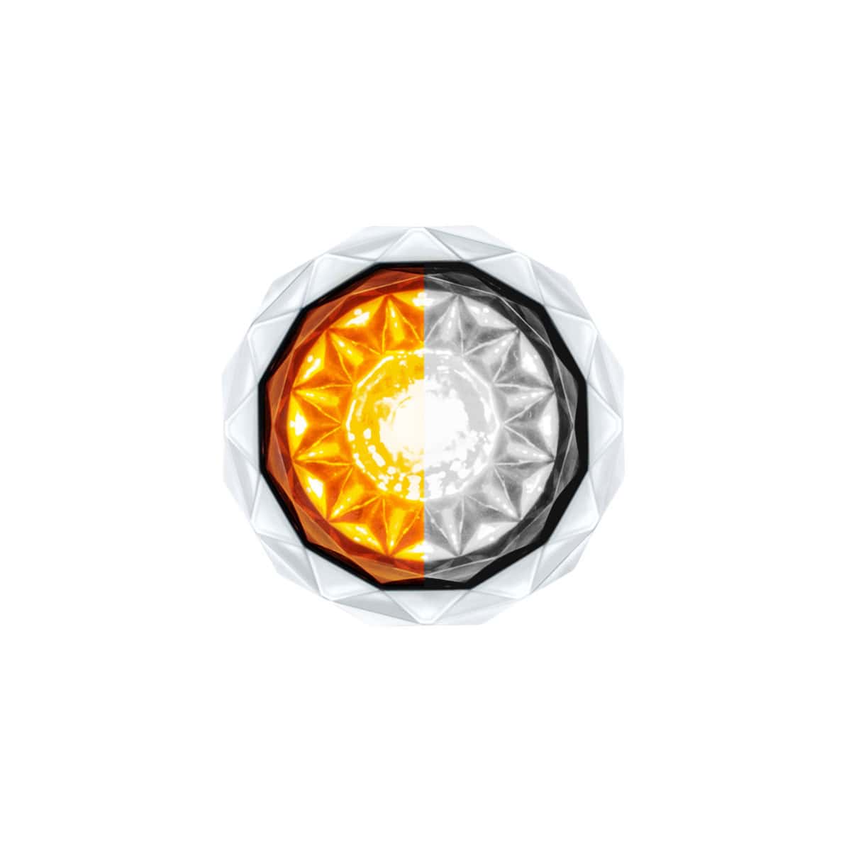 Double Fury 4 LED Dual Function Crystal Watermelon Light – Amber & White