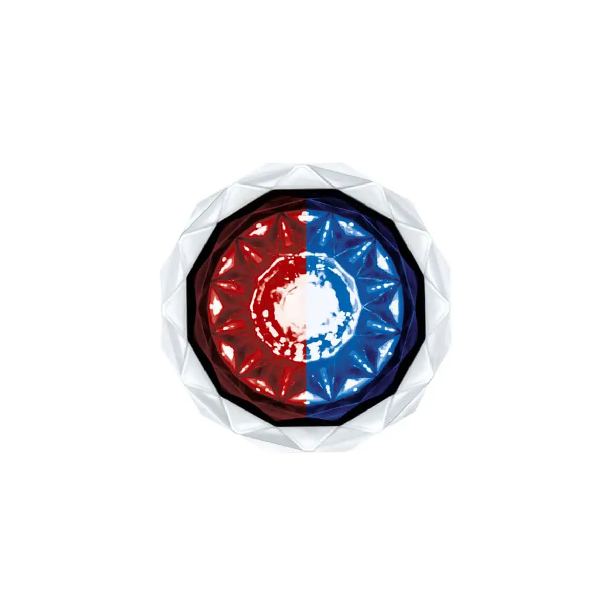 Double Fury 4 LED Dual Function Crystal Watermelon Light – Red & Blue