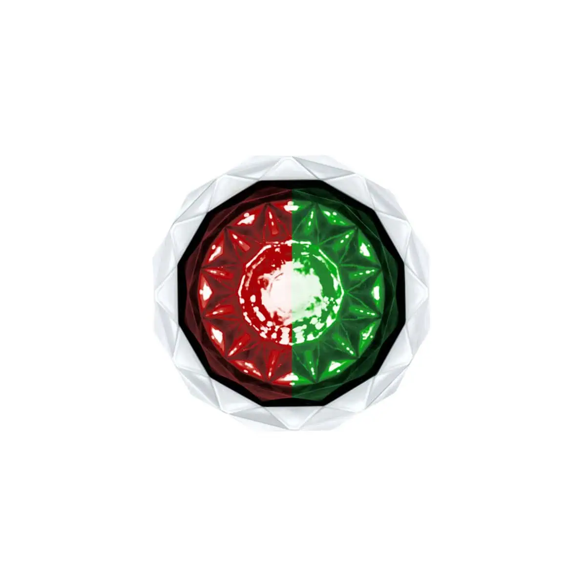Double Fury 4 LED Dual Function Crystal Watermelon Light – Red & Green
