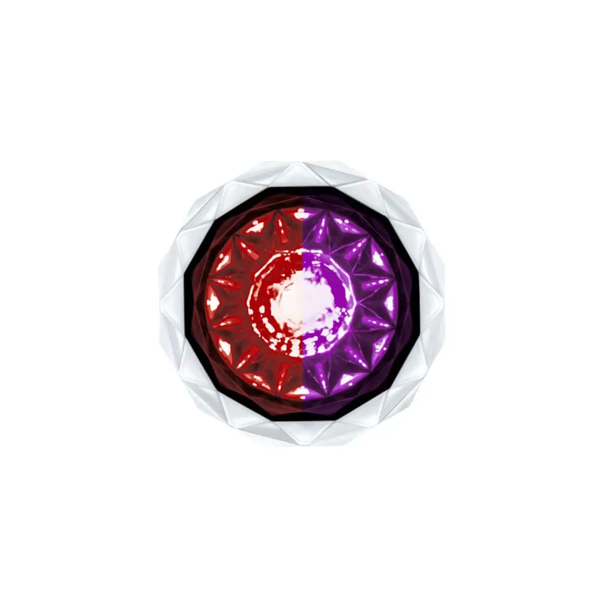 Double Fury 4 LED Dual Function Crystal Watermelon Light – Red & Purple