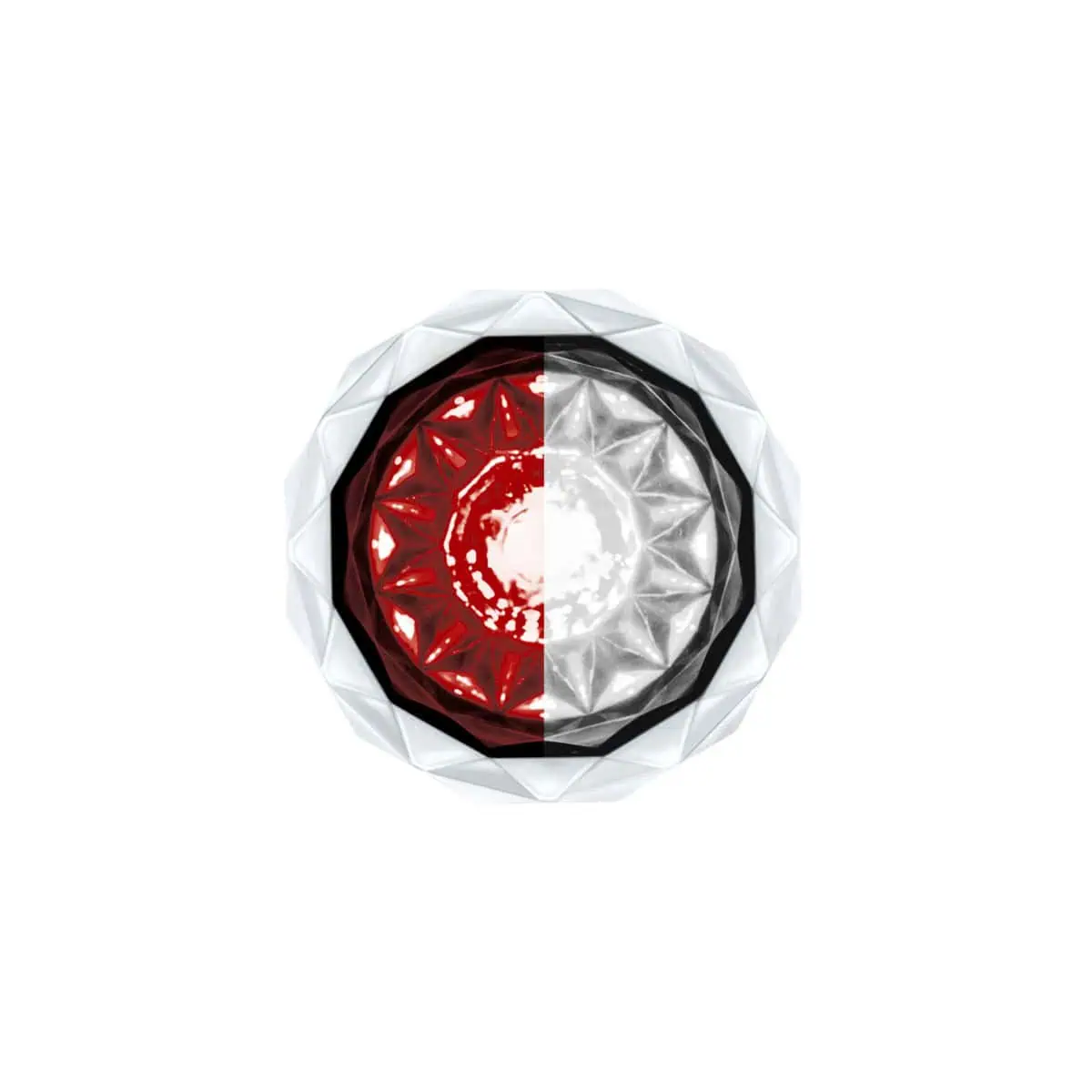 Double Fury 4 LED Dual Function Crystal Watermelon Light – Red & White