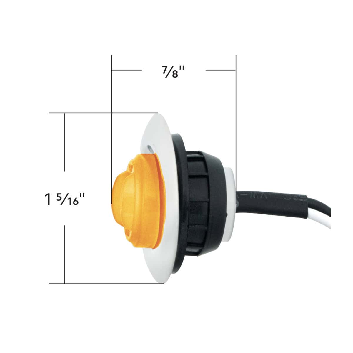 3/4&Quot; 2 Led Glolight Penny Light – Amber/Clear 9 3/4" 2 LED GloLight Penny Light – Amber/Clear