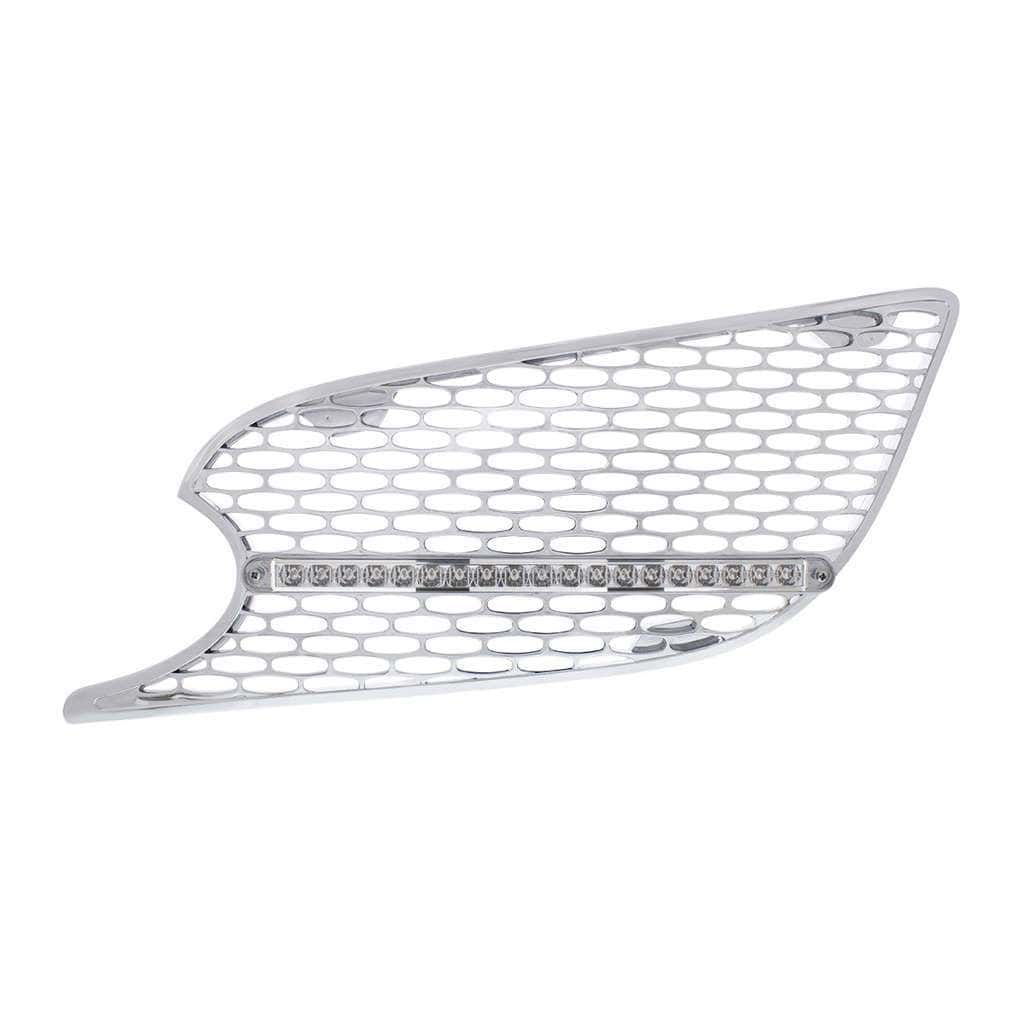 Chrome Air Intake Grille With Reflector LED Light For 2012-2021 Peterbilt 579