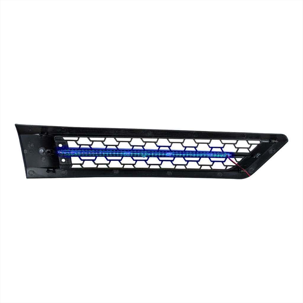 Hood Air Intake Grille With Blue Led For 2018-2024 Freightliner Cascadia 126 4 Hood Air Intake Grille With LED For 2018-2024 Freightliner Cascadia 126