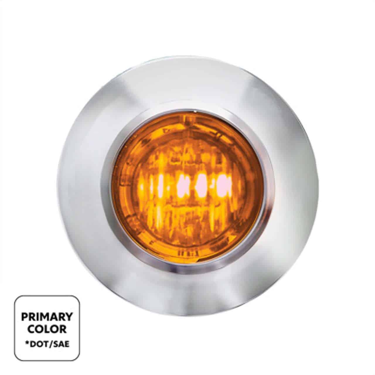 2 LED 3/4″ Mini Double Fury Light (Clearance/Marker) – Amber & Purple LED/Clear Lens