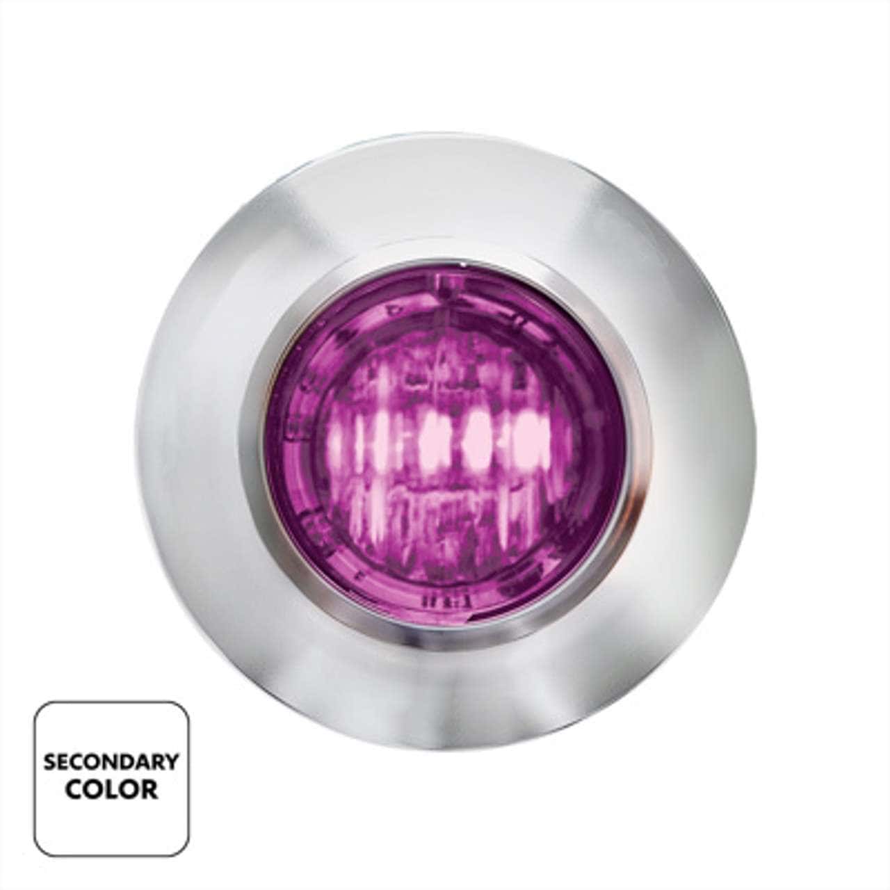 3/4&Quot; Double Fury Penny Light – Red &Amp; Purple 3 2 LED 3/4″ Mini Double Fury Light (Clearance/Marker) – Red & Purple LED/Clear Lens