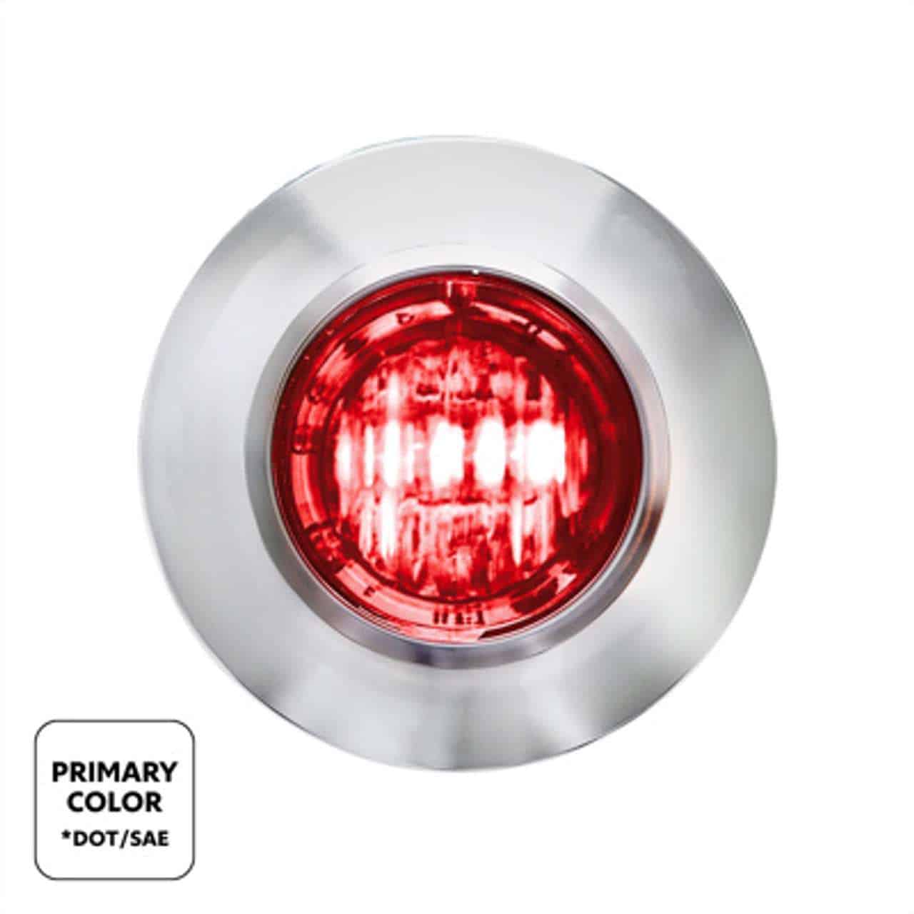 3/4&Quot; Double Fury Penny Light – Red &Amp; Purple 2 2 LED 3/4″ Mini Double Fury Light (Clearance/Marker) – Red & Purple LED/Clear Lens