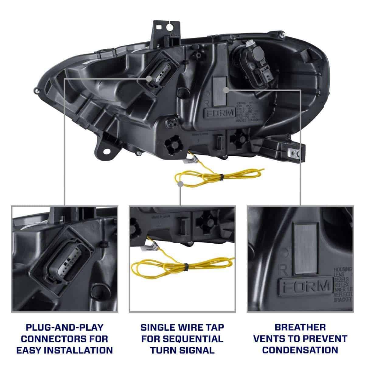 Form Lighting 2018-2023 Ford Mustang Led Headlights (Pair) 6 2018-2023 Ford Mustang LED Headlights (pair)