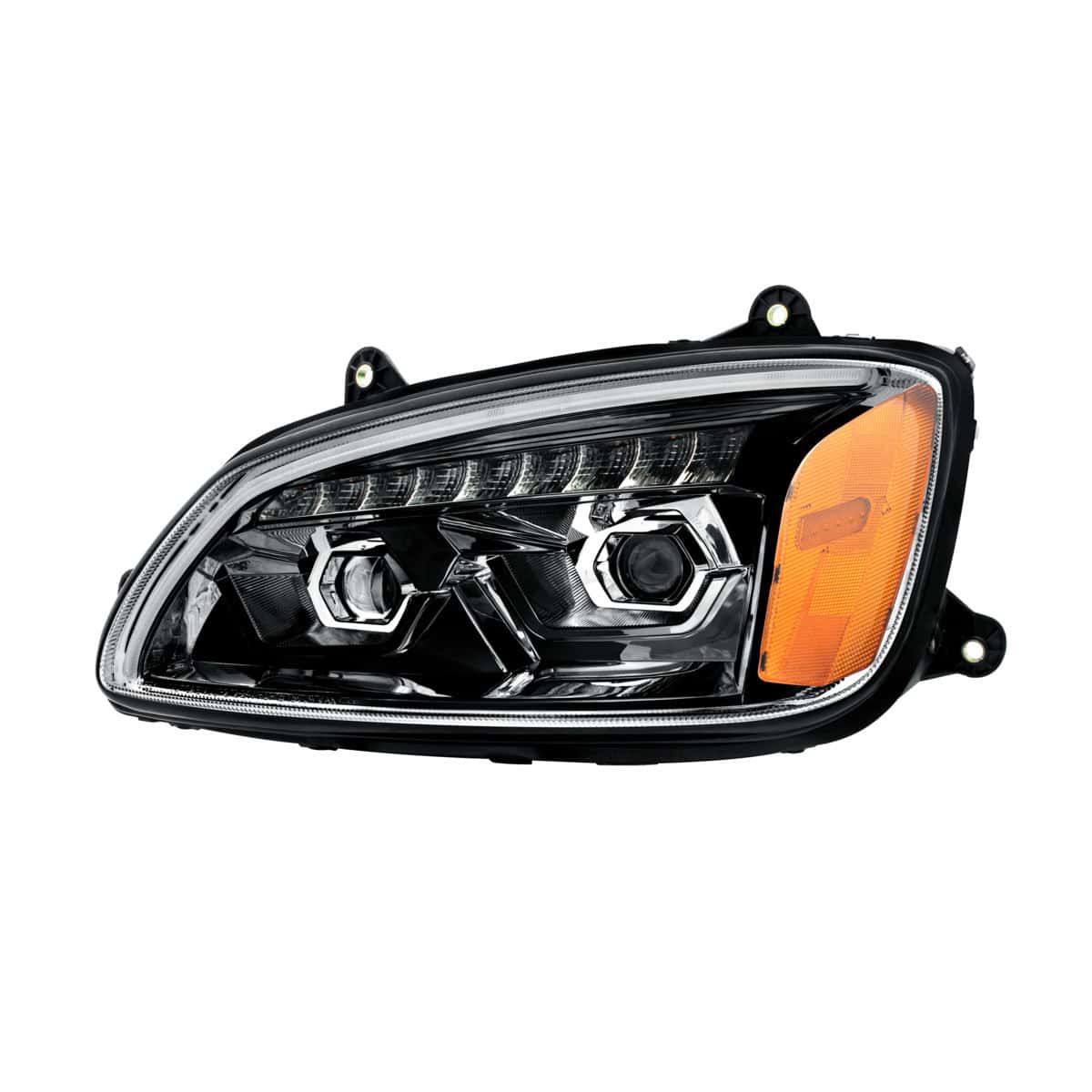 LED Blackout Projection Headlight With Sequential Turn Signal For 2008-2017 Kenworth T660