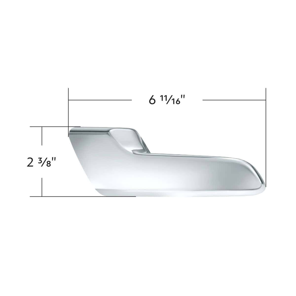 Chrome Plastic Interior Door Handle Cover For 2013-2025 Kenworth T680 4 Chrome Plastic Interior Door Handle Cover For 2013-2025 Kenworth T680