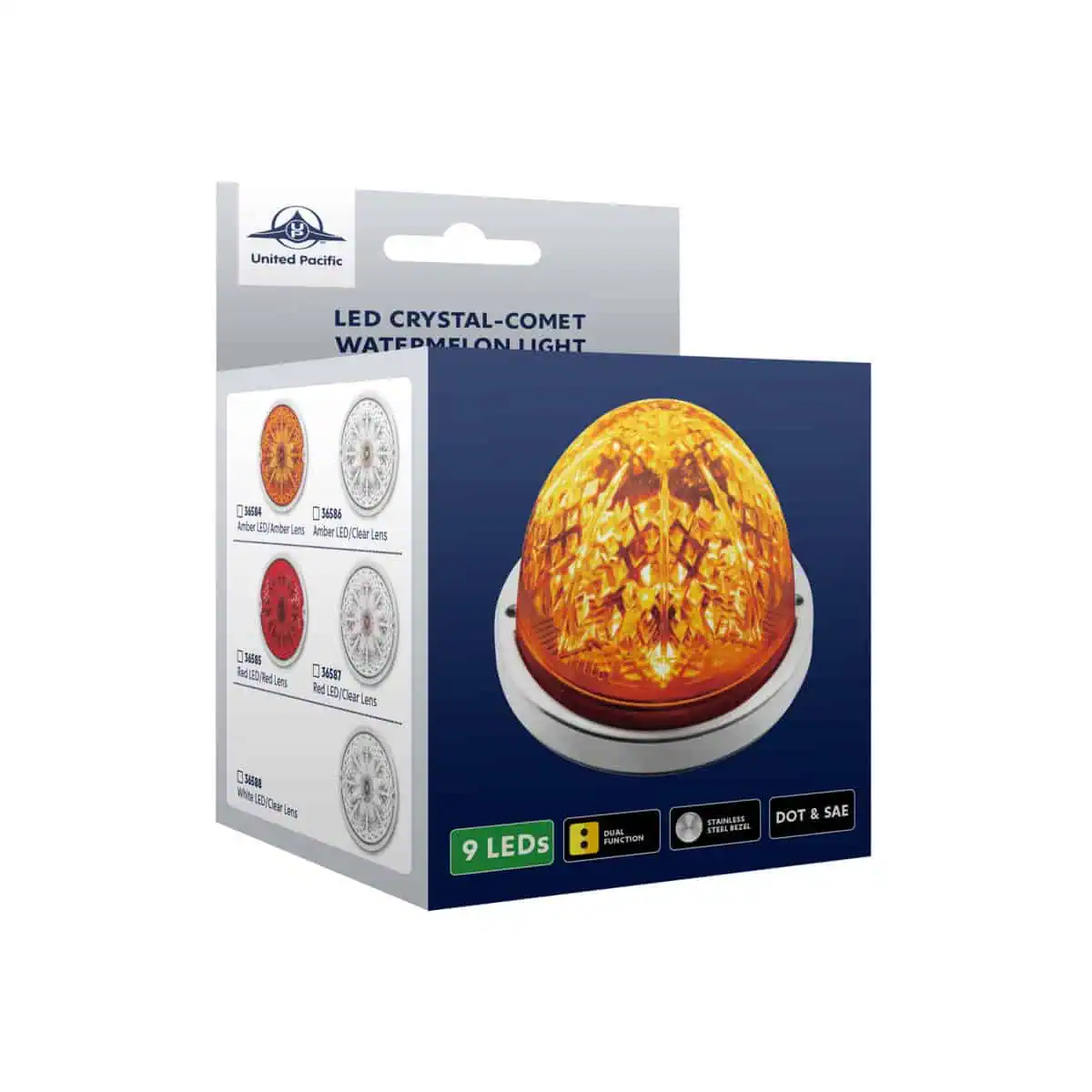 Crystal-Comet 9 LED Dual Function Watermelon Light – Amber