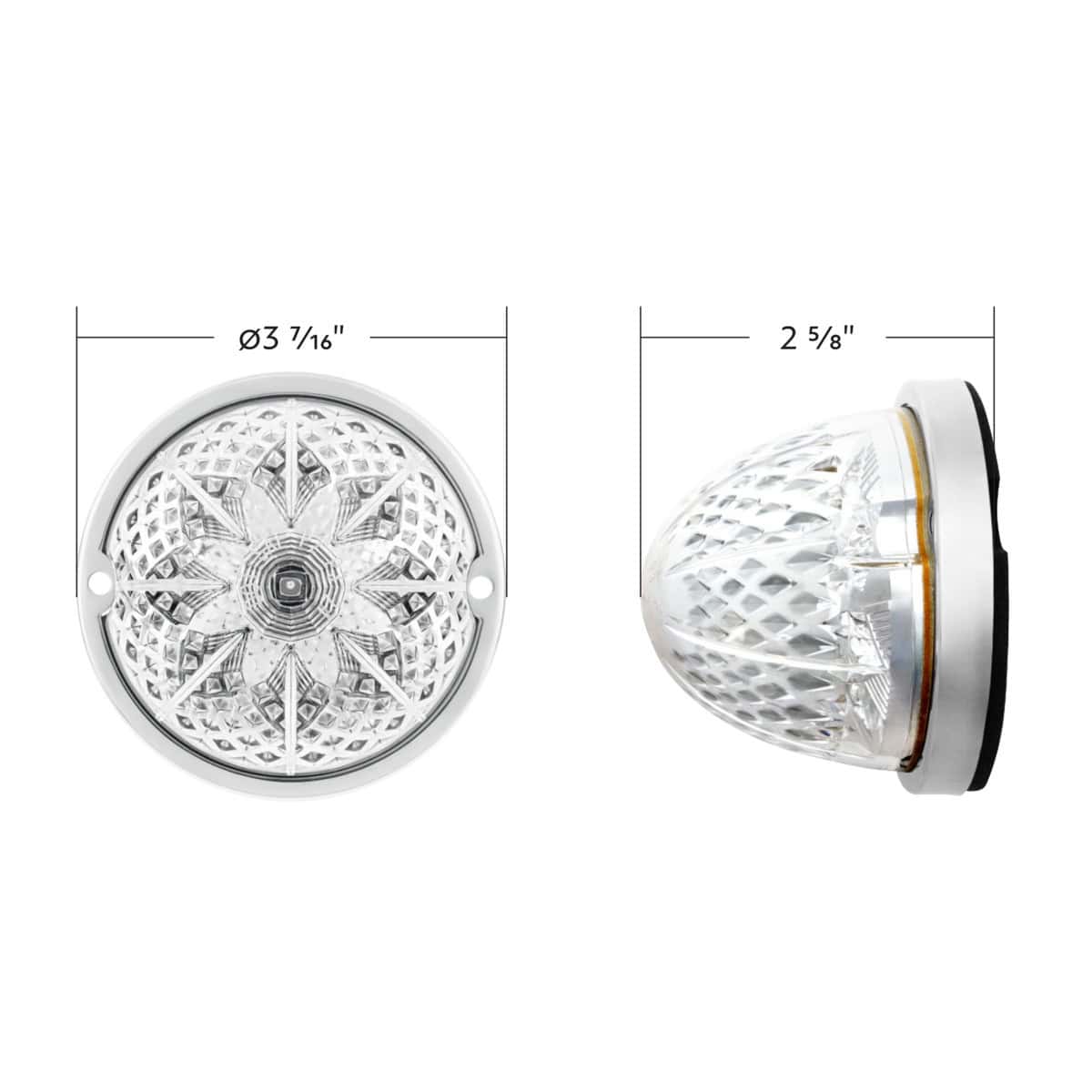 Crystal-Comet 9 Led Dual Function Watermelon Light – White W/Clear Lens 7 Crystal-Comet 9 LED Dual Function Watermelon Light – White w/Clear Lens
