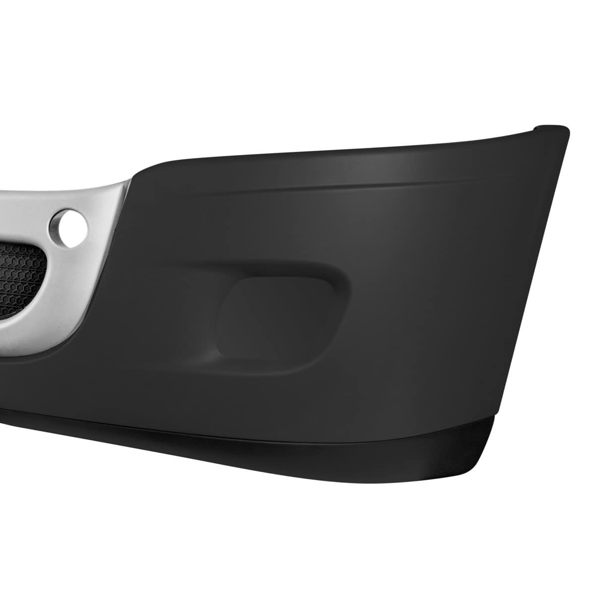 Complete 3-Piece Front Bumper Set With Chrome Trim For 2008-2017 Freightliner Cascadia (No Fog Light Holes) 3 Complete 3-Piece Front Bumper Set With Chrome Trim Without Fog Light Hole For 2008-2017 Freightliner Cascadia