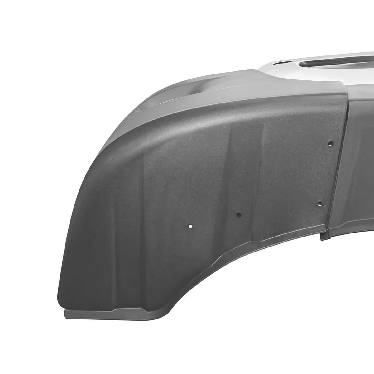 Complete 3-Piece Front Bumper Set With Chrome Trim For 2008-2017 Freightliner Cascadia (No Fog Light Holes) 4 Complete 3-Piece Front Bumper Set With Chrome Trim Without Fog Light Hole For 2008-2017 Freightliner Cascadia