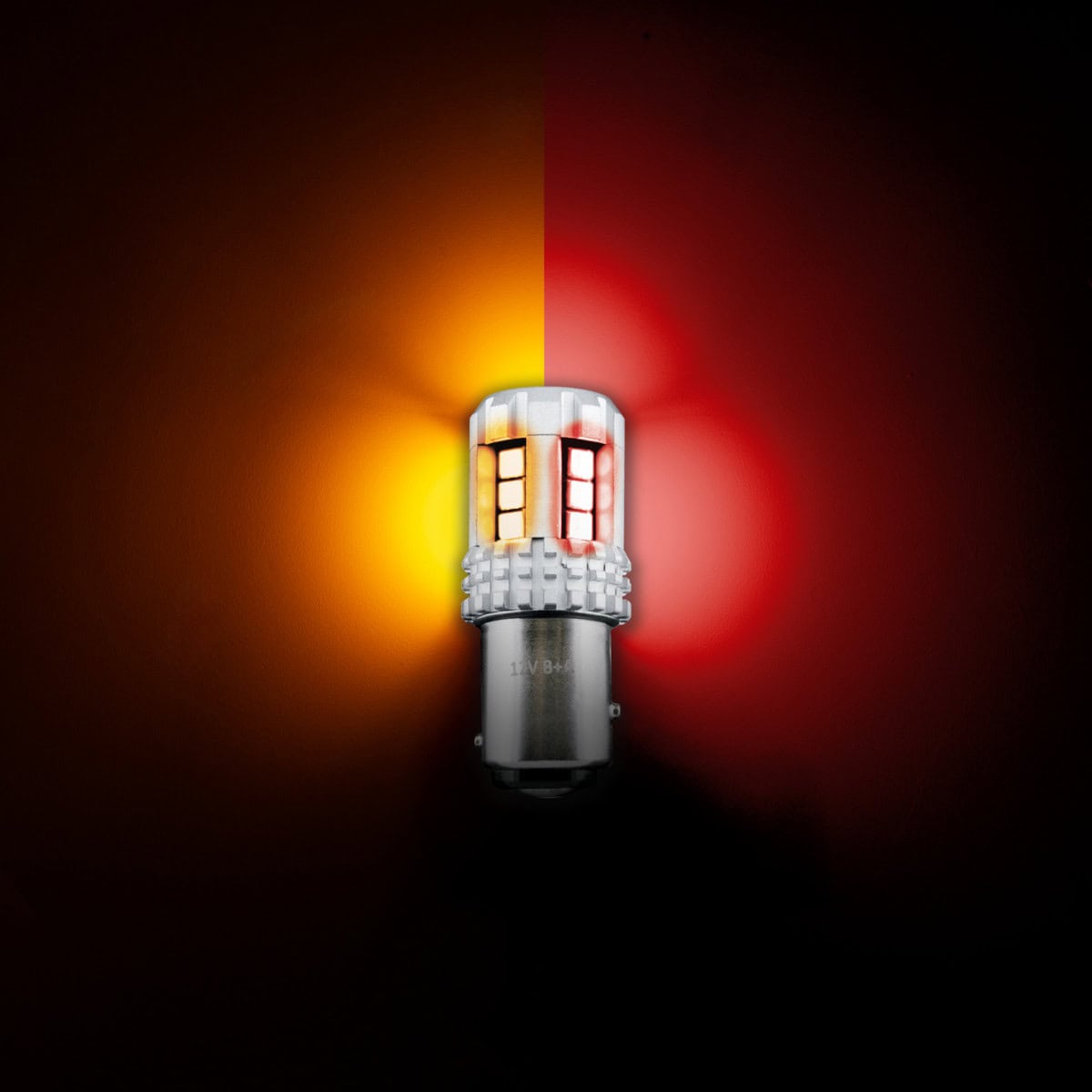 360-Degree Double Fury High Power 18 Led 1157 Bulb-Amber &Amp; Red Led 7 Double Fury High Power 18 LED 1157 Bulb