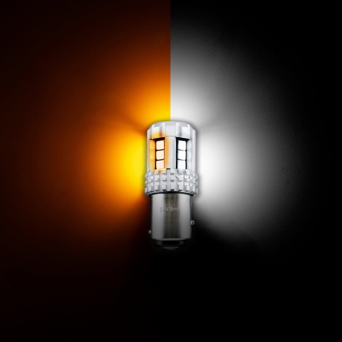 360-Degree Double Fury High Power 18 Led 1157 Bulb-Amber &Amp; White Led 7 Double Fury High Power 18 LED 1157 Bulb