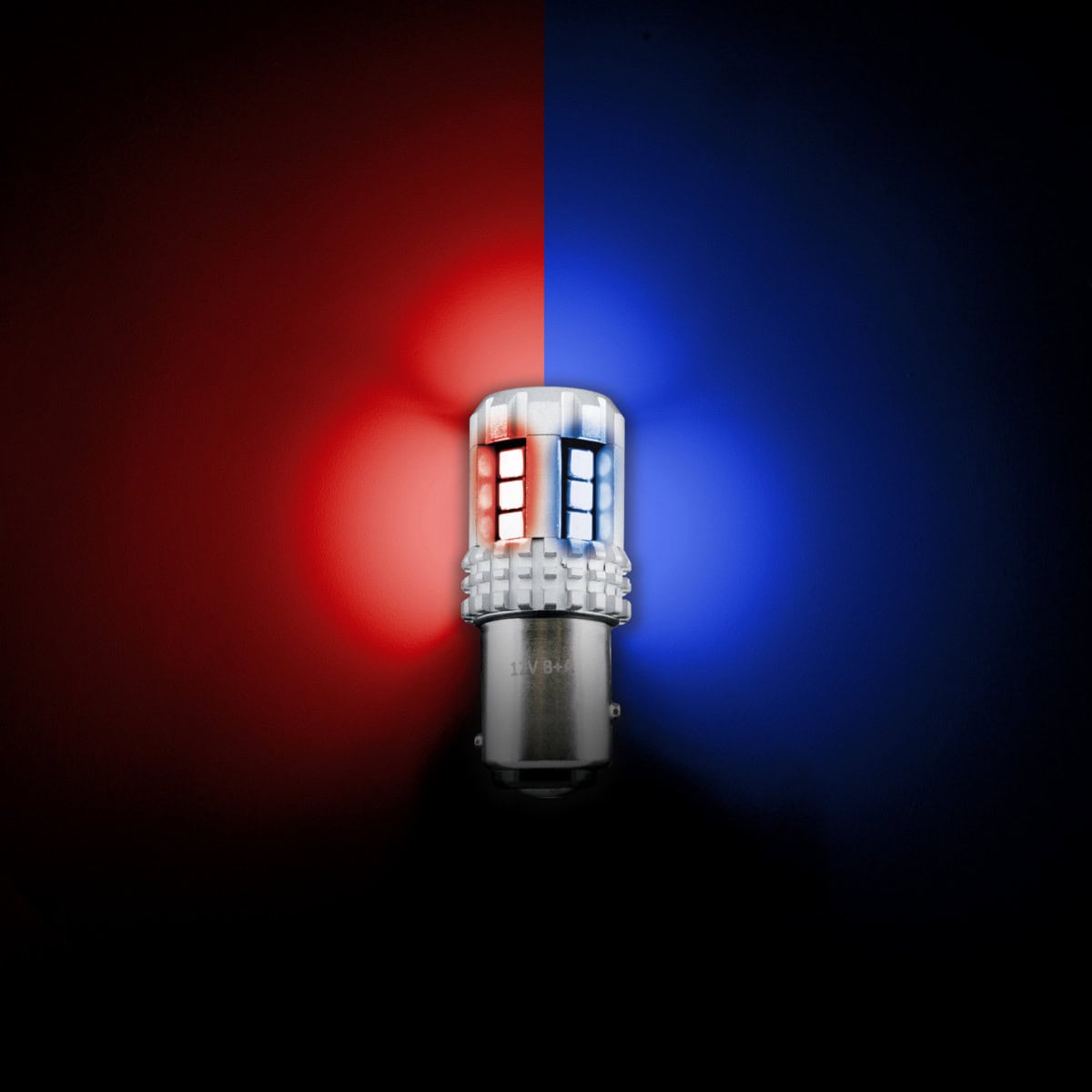 360-Degree Double Fury High Power 18 Led 1157 Bulb-Red &Amp; Blue Led 7 Double Fury High Power 18 LED 1157 Bulb