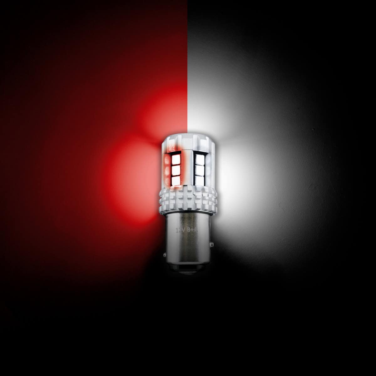 360-Degree Double Fury High Power 18 Led 1157 Bulb-Red &Amp; White Led 7 Double Fury High Power 18 LED 1157 Bulb