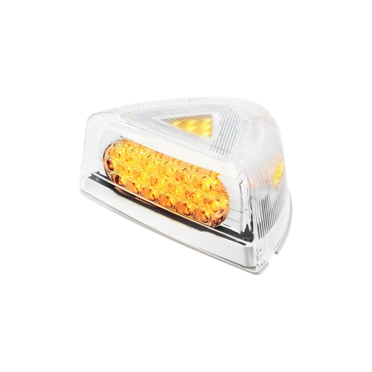 37 LED Turn Signal Light With Chrome Base For 1987-2007 Peterbilt 379/378/357