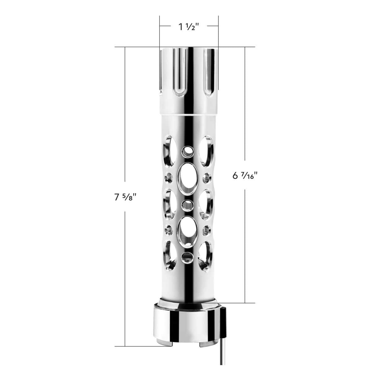 Austin Style Gun Cylinder Gearshift Knob With Led 9/10 Speed Adapter - Chrome 6 Austin Style Gun Cylinder Gearshift Knob With LED 9/10 Speed Adapter - Chrome