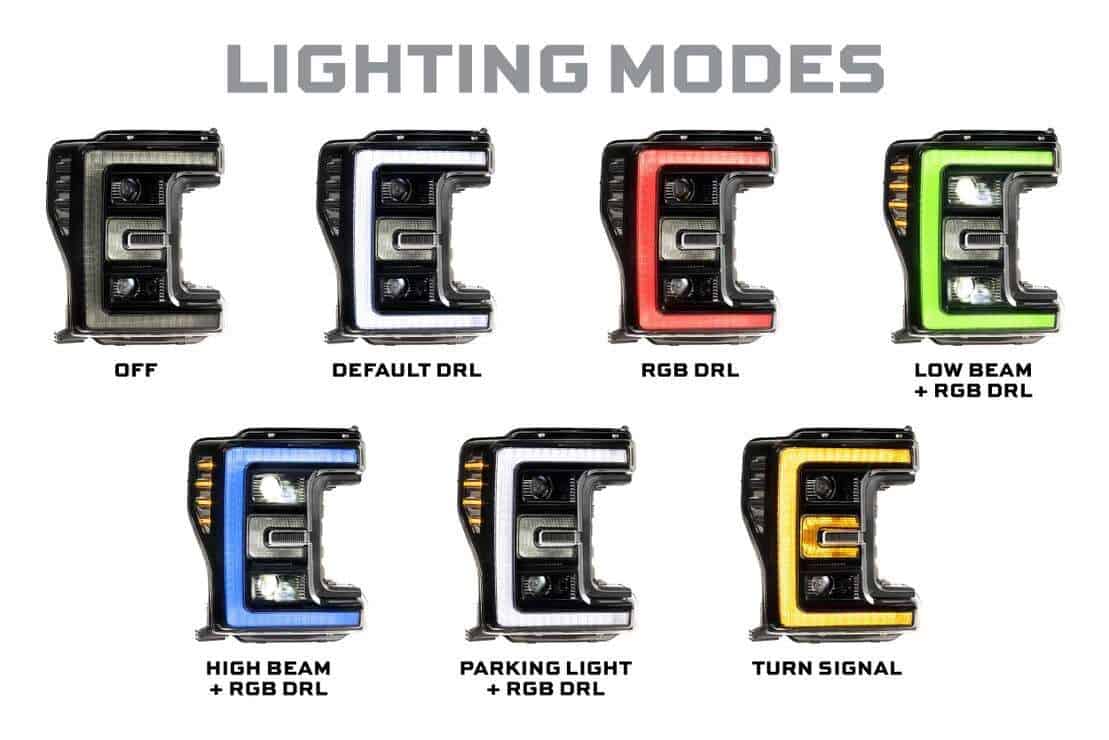 Morimoto Ford Super Duty (17-19) Xrgb Led Headlights 6 Morimoto Ford Super Duty (17-19) XRGB LED Headlights
