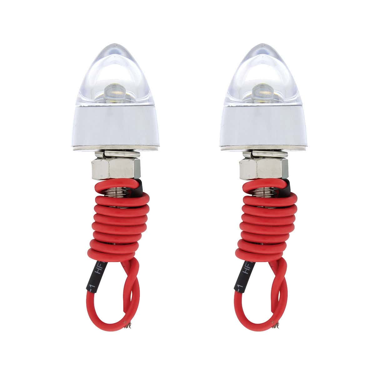 Single LED Bullet Style License Plate Fastener (2-Pack)