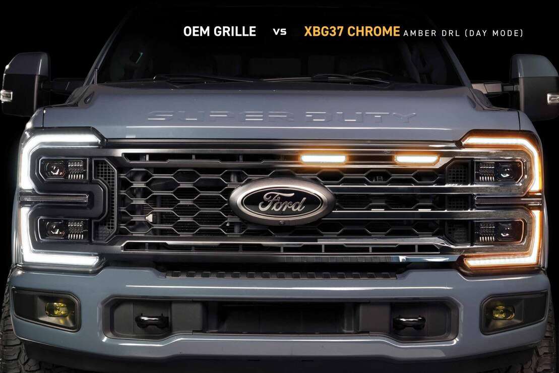 2023+ Ford Super Duty Xbg Led Drl Grille (Chrome) 5 2023+ Ford Super Duty XBG LED DRL Grille (Chrome)