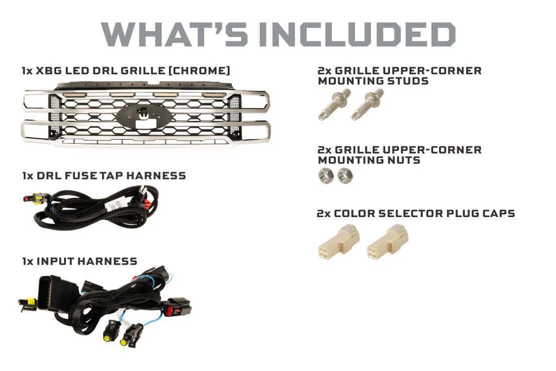 2023+ Ford Super Duty Xbg Led Drl Grille (Chrome) 6 2023+ Ford Super Duty XBG LED DRL Grille (Chrome)