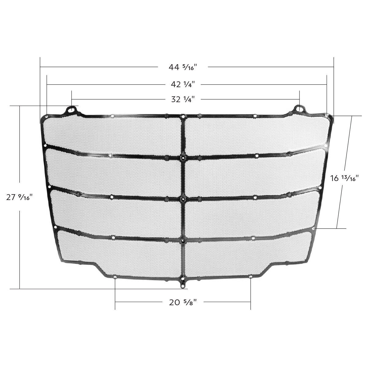 Steel Bug Screen for 2018-2024 Freightliner Cascadia – Black Mesh Grille Guard