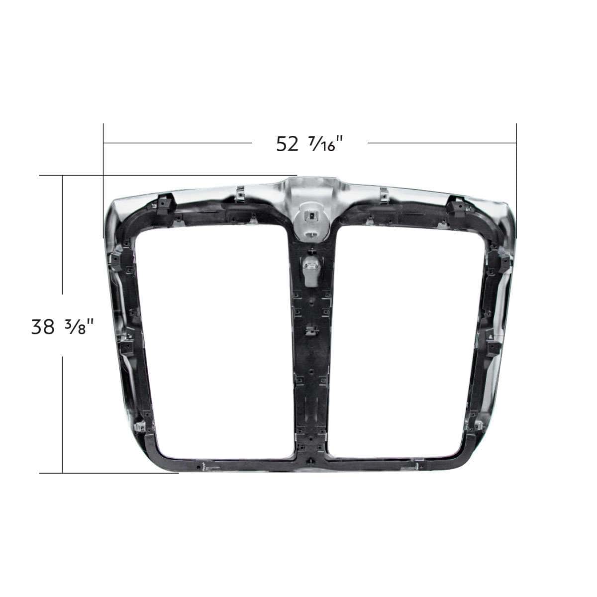 Chrome Grille With Inner Mounting Frame For 2013-2021 Kenworth T680 3 Chrome Grille With Inner Mounting Frame For 2013-2021 Kenworth T680