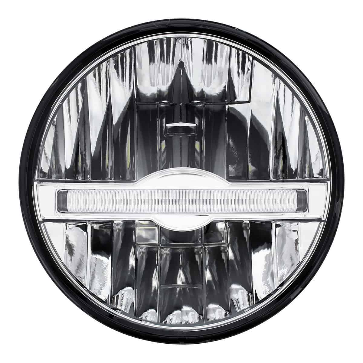 ULTRALIT - 7" High Power LED Headlight With White LED Position Light Bar
