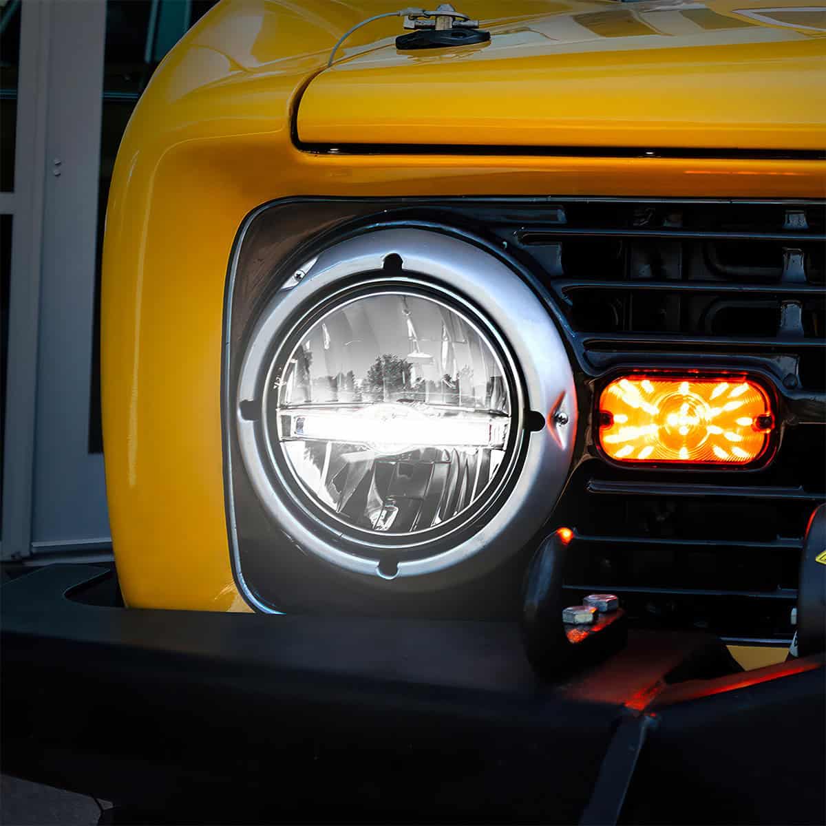 Ultralit - 7&Quot; High Power Led Headlight With White Led Position Light Bar 5 ULTRALIT - 7" High Power LED Headlight With White LED Position Light Bar