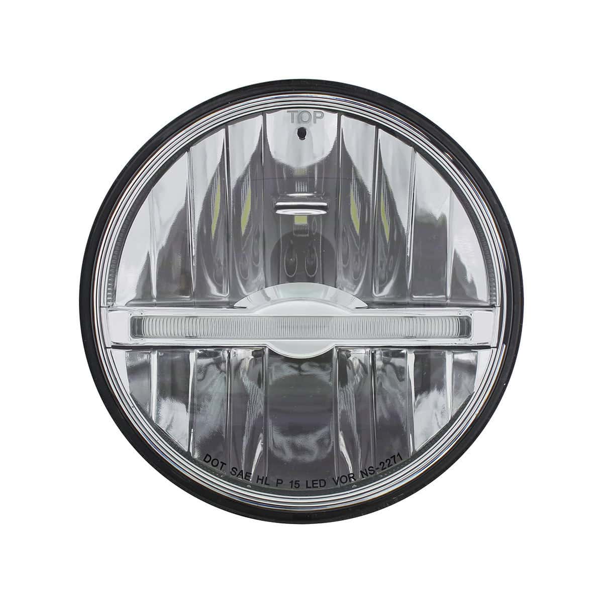ULTRALIT - 9 LED 5-3/4" LED Headlight With Amber LED Position Light Bar