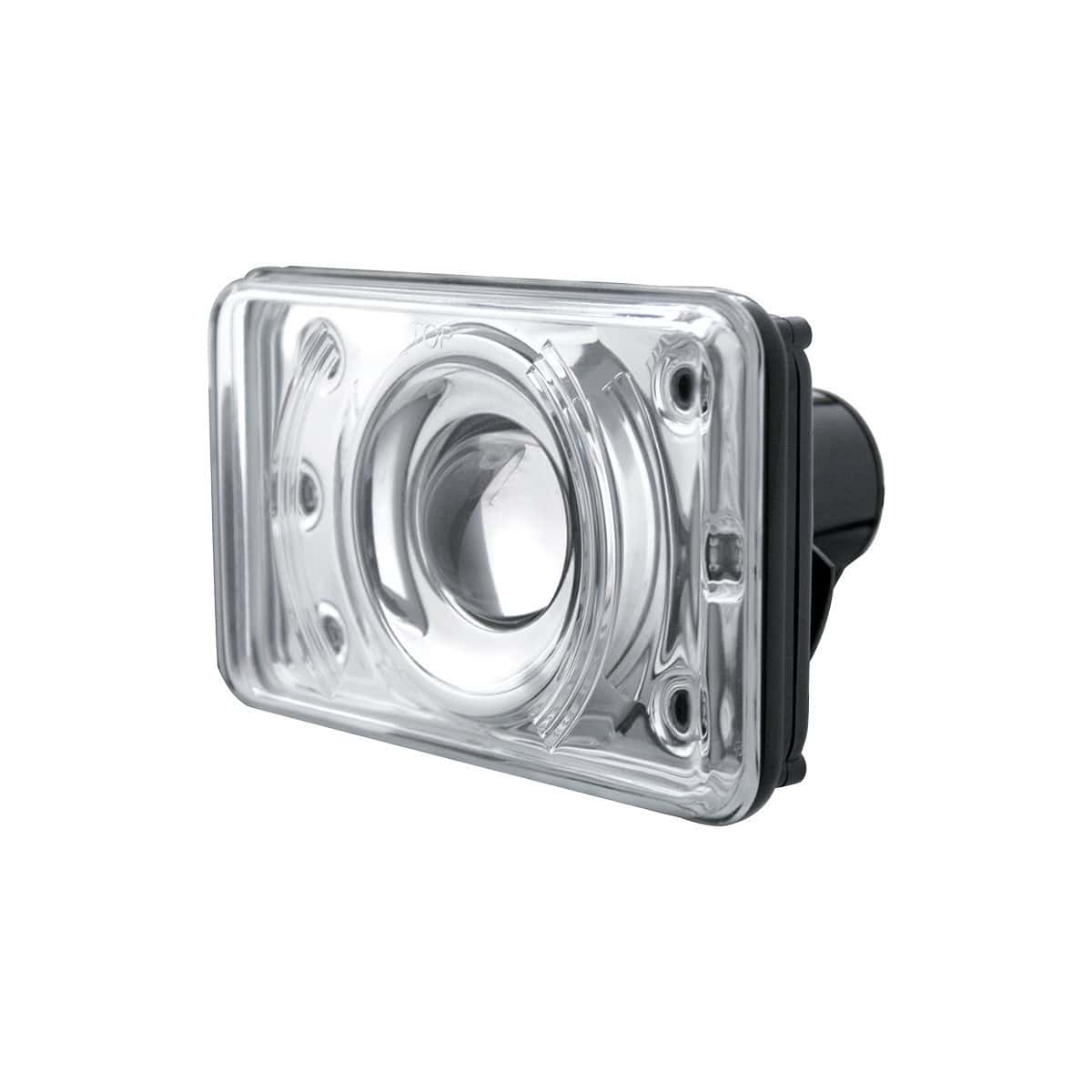 4" X 6" Crystal Projection Headlight With 6 White LED Position Light