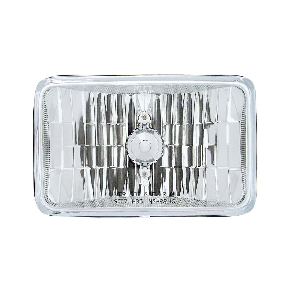 4" X 6" Crystal Rectangular Headlight, Glass Lens