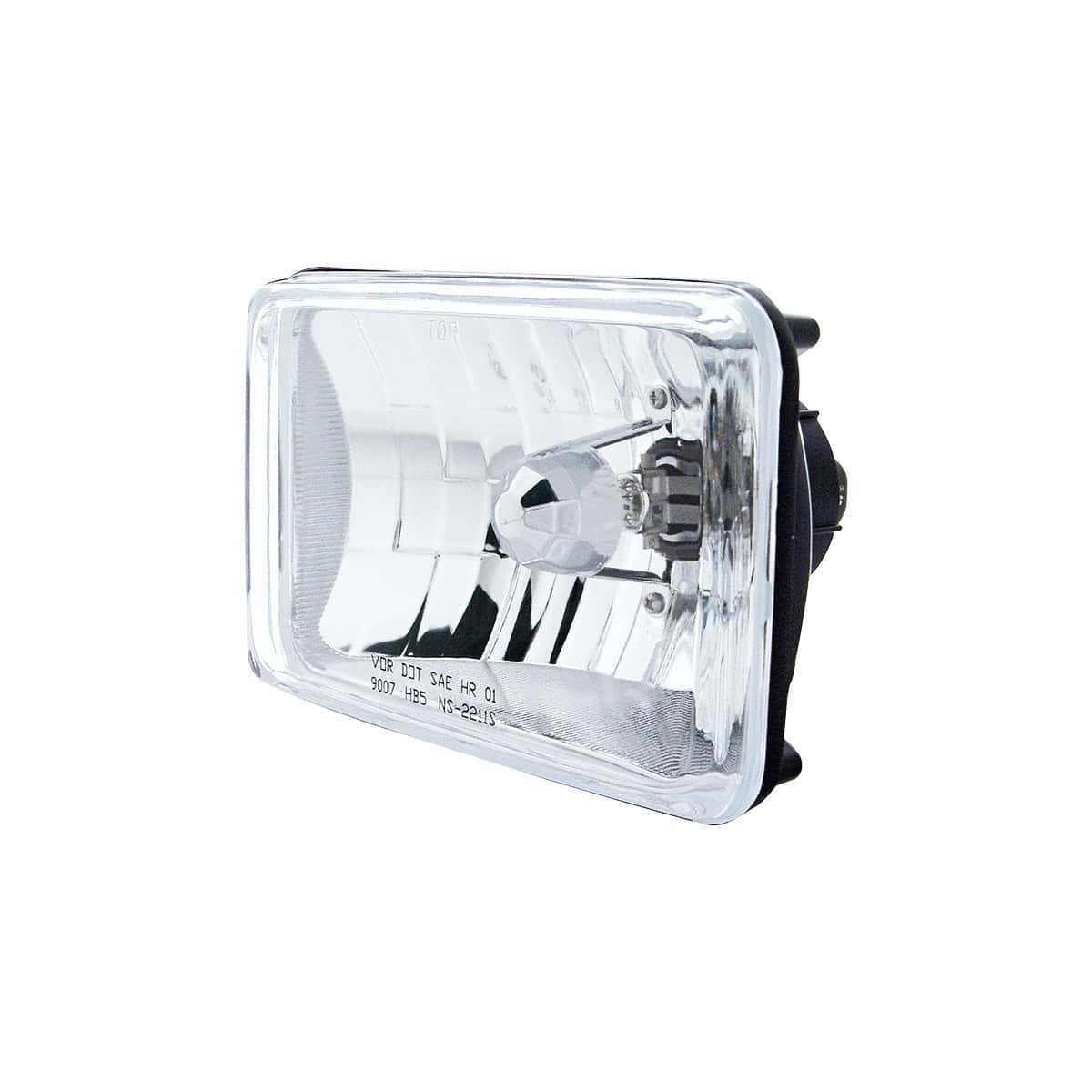 4" X 6" Crystal Rectangular Headlight, Glass Lens