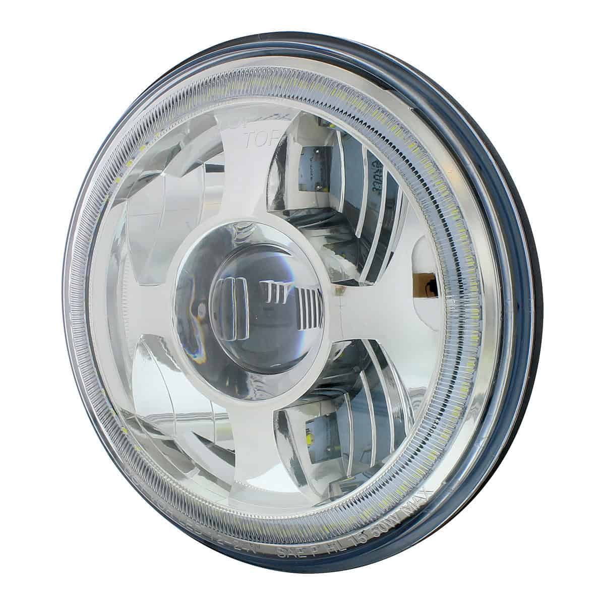 Ultralit - High Power Led 7&Quot; Projection Headlight With Dual Color Led Position Halo Ring 4 ULTRALIT - High Power LED 7" Projection Headlight With Dual Color LED Position Halo Ring