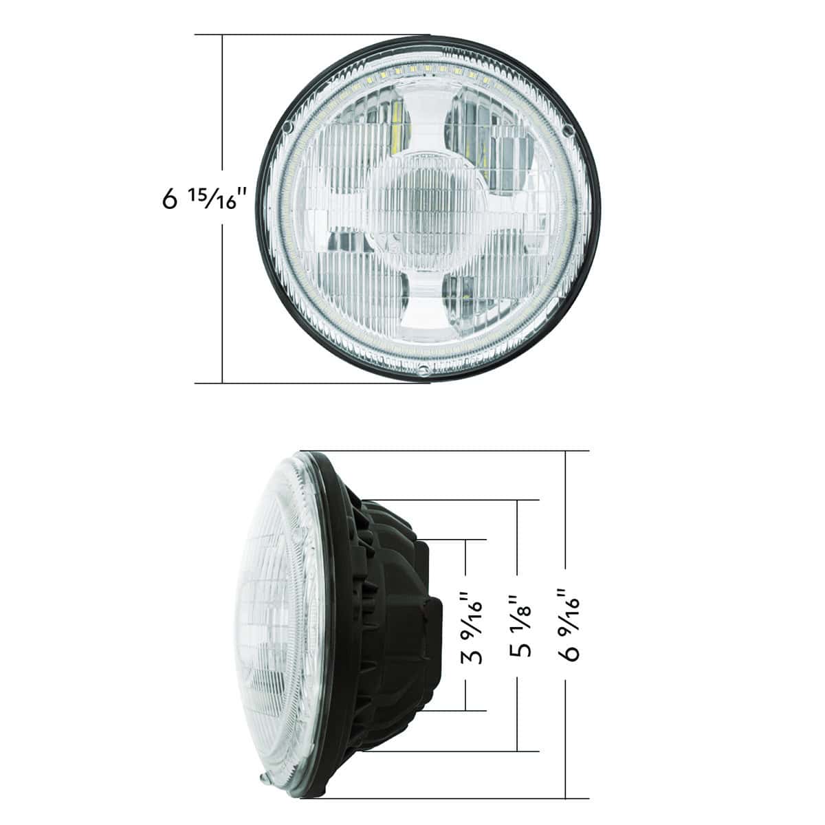 Ultralit - High Power Led 7&Quot; Projection Light With Dual Color Led Halo &Amp; Classic Style Lens 8 ULTRALIT - High Power LED 7" Projection Light With Dual Color LED Halo & Classic Style Lens