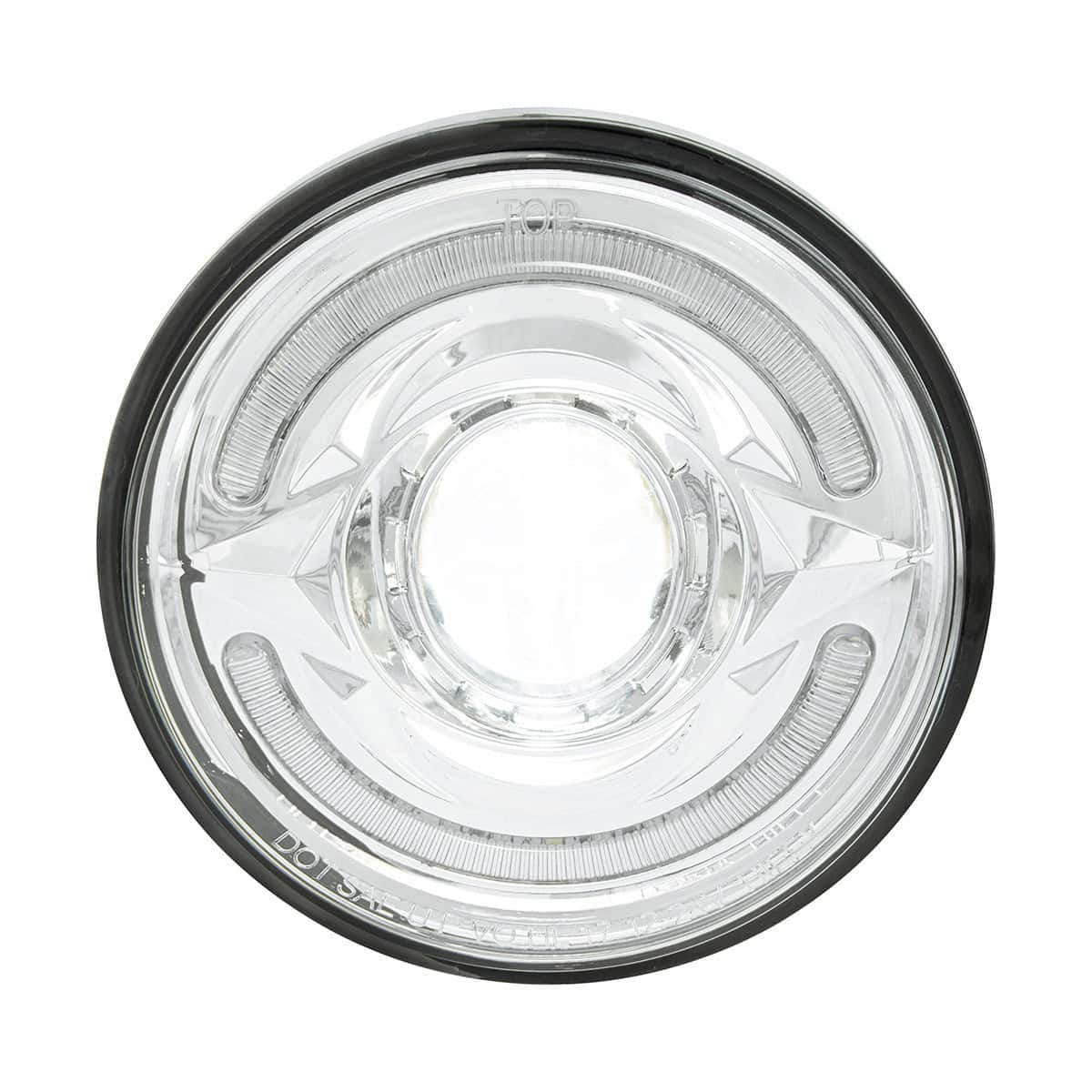 ULTRALIT- LED 5-3/4" Round Headlight With 60 LED Dual Color Position Light, Amber & White LED