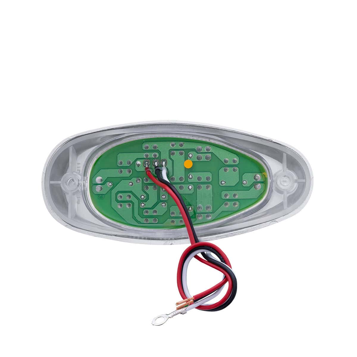 Freightliner 15-Led Sleeper Light With Bezel (Clearance/Marker)-Amber/Clear 3 15 LED Sleeper Light With Bezel For Freightliner (Clearance/Marker)