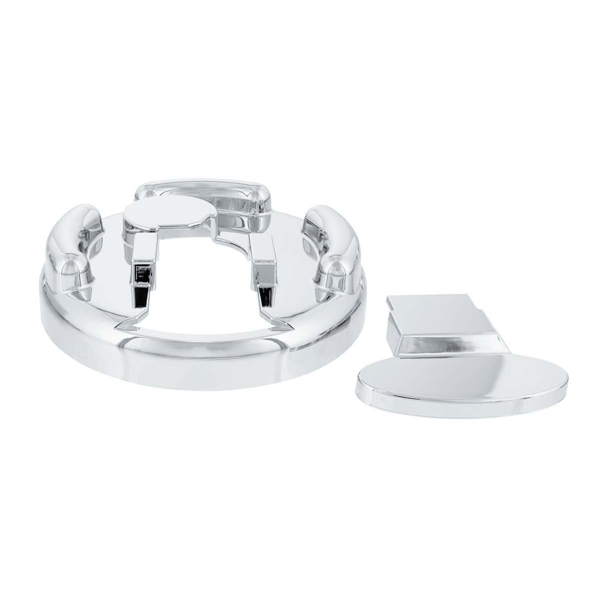 Chrome Plastic Fuel Cap Cover For Peterbilt - Locking