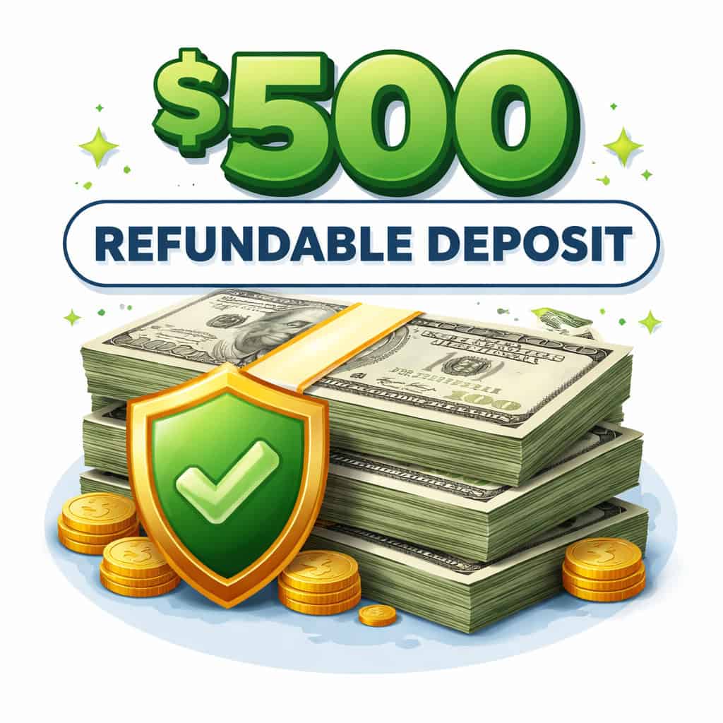 $500 Warranty Replacement Refundable Deposit 1 $500 Refundable Deposit