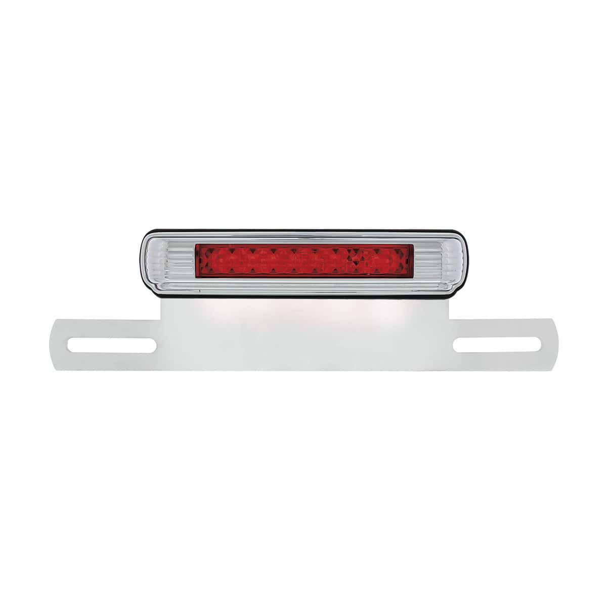Chrome License Plate Light & Bracket With LED 3rd Light
