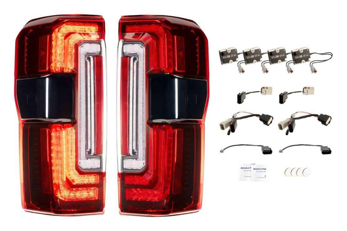 Ford Super Duty Lighting Upgrades 82 Morimoto Ford Super Duty (2023+) XB LED Tail Lights (Red)