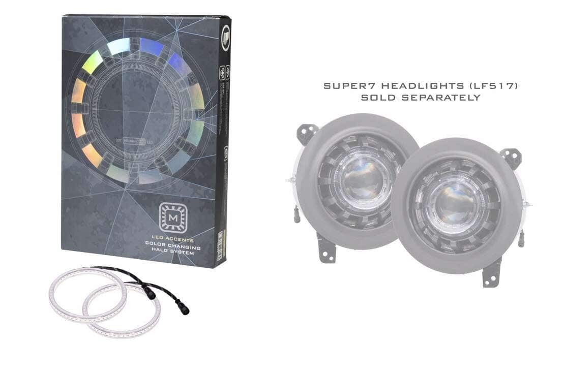 Morimoto Super7 Rgbw Halo System: Jeep Jl/Jt 3 Morimoto Super7 RGBW Halo System: Jeep JL/JT